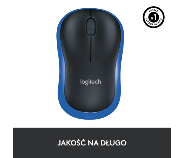 LOGITECH bezprzewodowa M185 910-002236 (optyczna; 1000 DPI; kolor niebieski) - 69076 - zdjęcie 11
